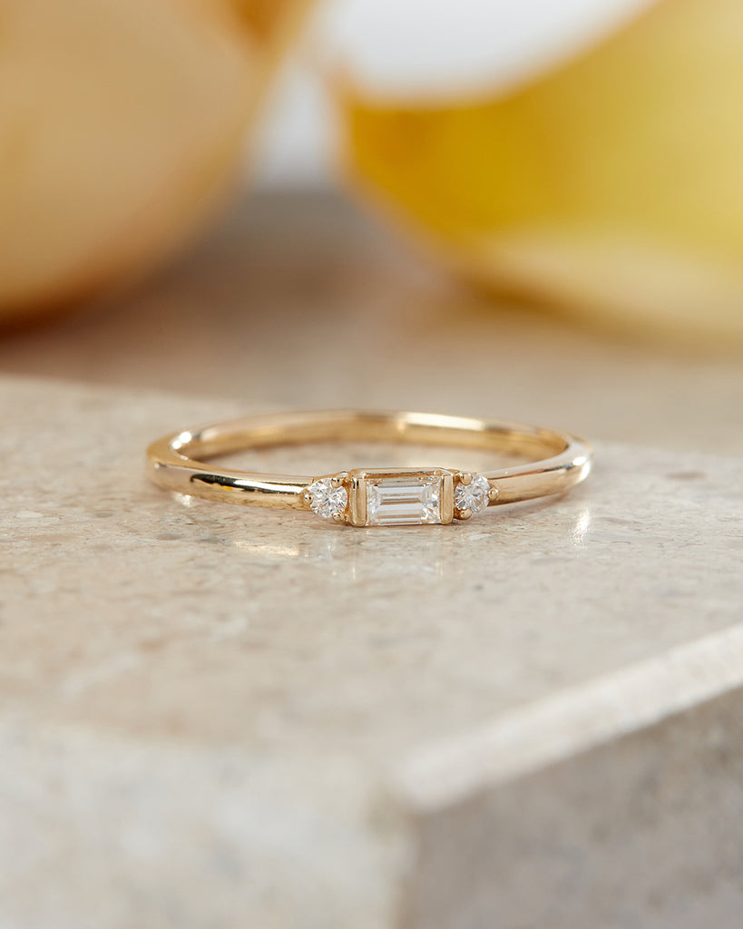 The Baguette Stud Ring