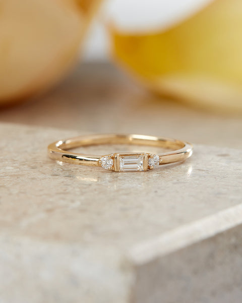 The Baguette Stud Ring