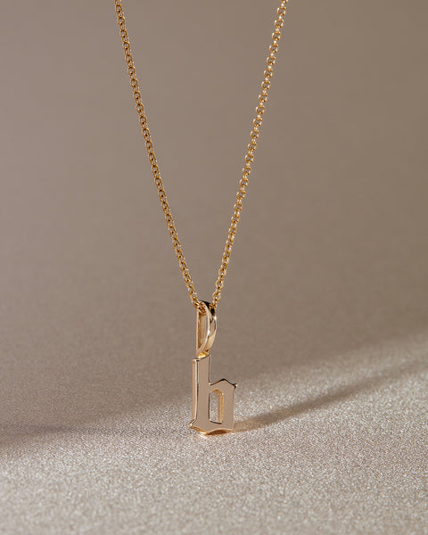 The Gothic Initial Charm Necklace