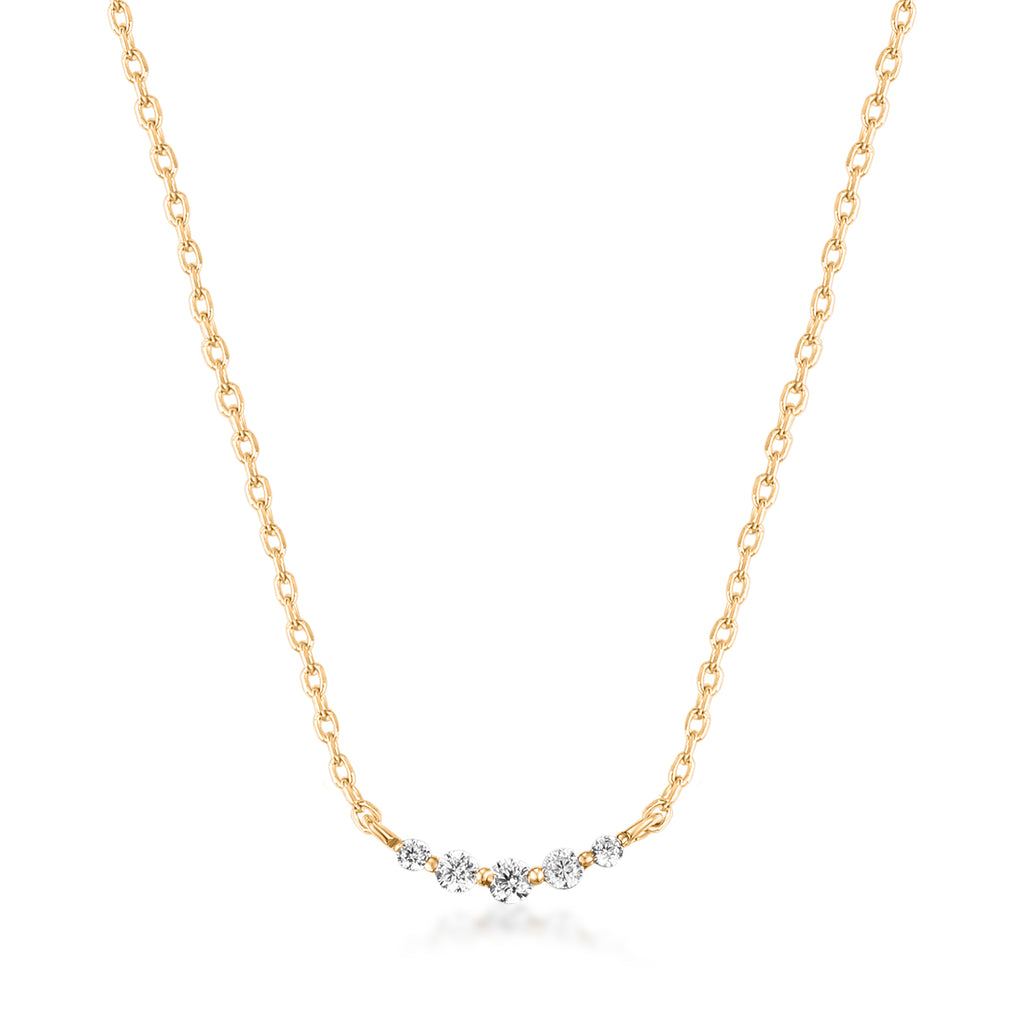 The Pave Starlight Curved Necklace