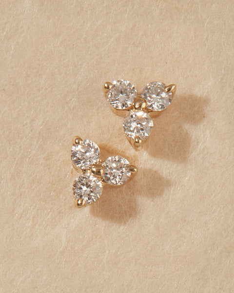 The Tri-Cluster Diamond Studs – Après Jewelry